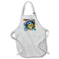 Apron - Nice cat in spacesuit. Green eyes, shining stars. Cool digital art Alexis Design - Animals Cat Galaxy