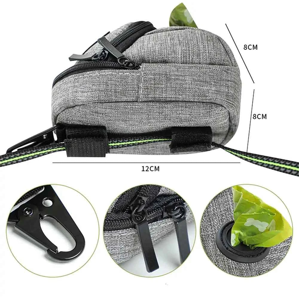 Dog Treat Training Pouch with Built-In Poop Bag Dispenser