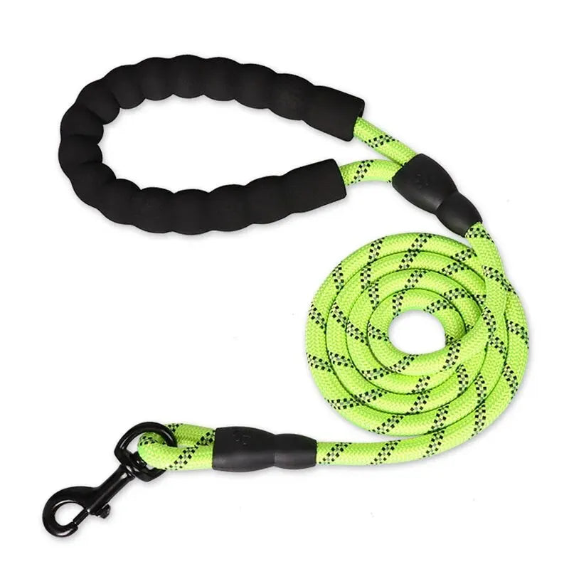 Reflective Dog Leash With Padded Handle Double Heavy Duty