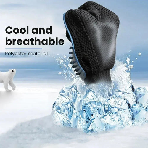 2-in-1 Pet Grooming Gloves – Bathing & Loose-Fur Removal