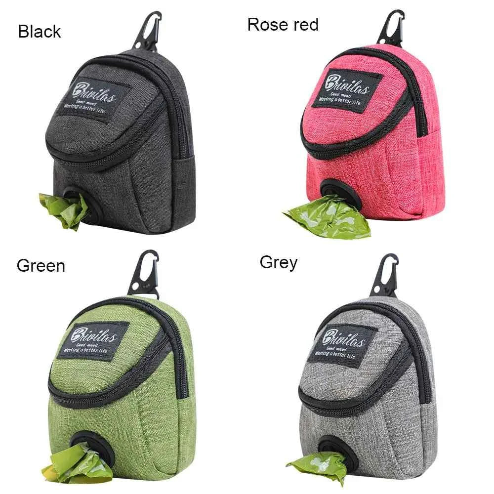 Dog Treat Training Pouch with Built-In Poop Bag Dispenser