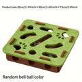 Interactive Cat Maze Puzzle Toy with Bell Ball & Felt Tunnel
