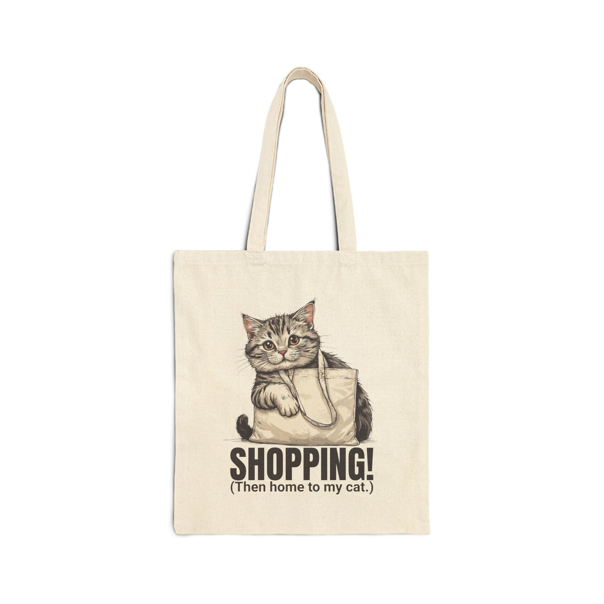 Funny Cat Shopping Tote Bag